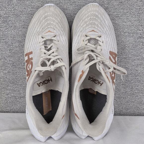 HOKA ONE ONE MEN WHITE COPPER MACH 5 RUNNING SHOES SIZE 10.5 - 1127893 WCPP - Picture 2 of 15